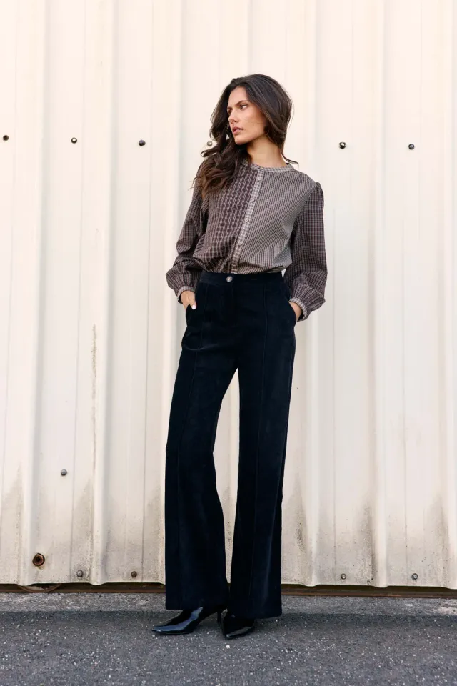 La Petite Etoile Paolar broek zwart fluweel