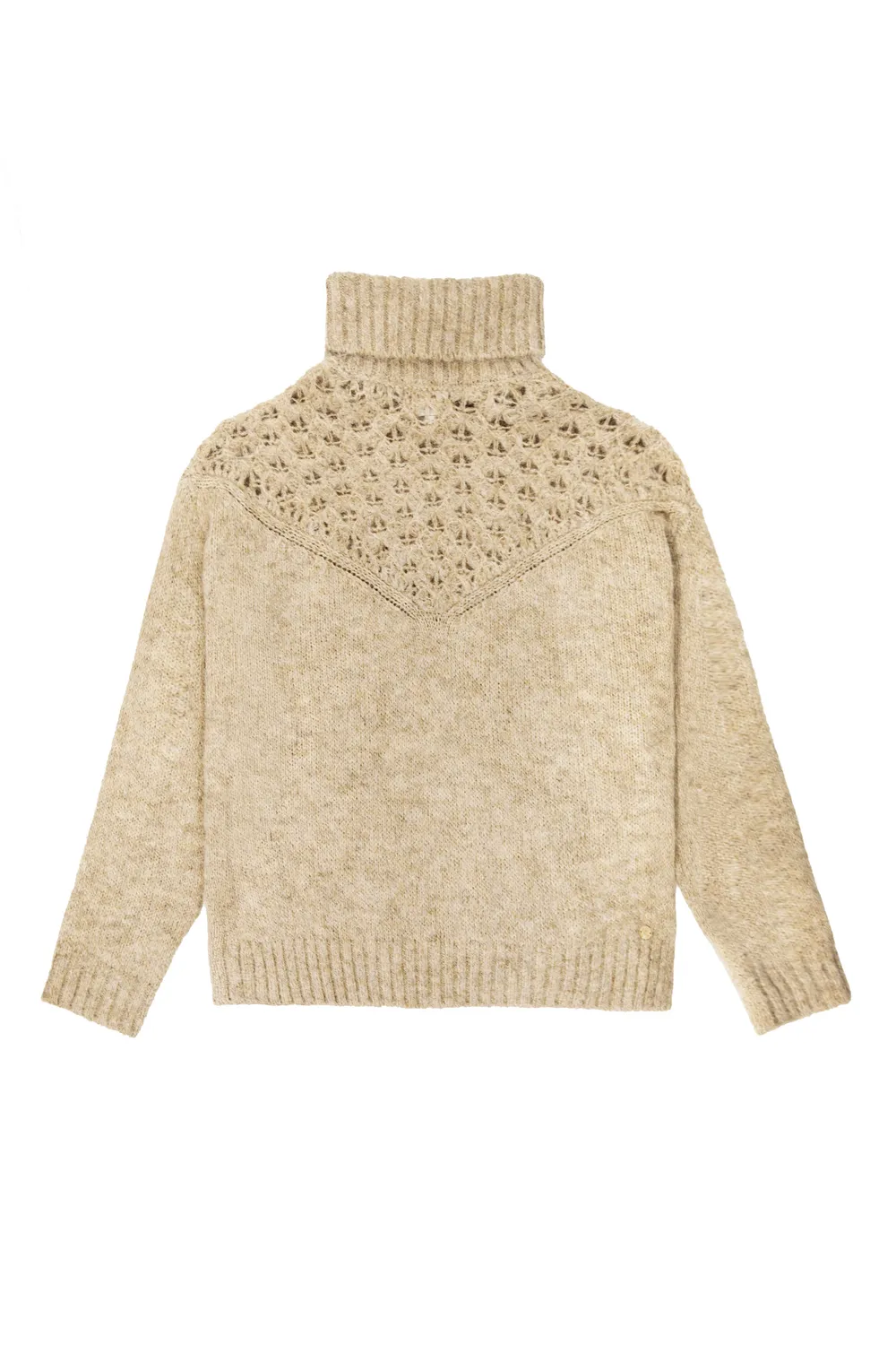 La Petite Etoile Maet coltrui taupe grof gebreid