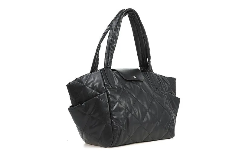 Amiek La Plata Black shopper zwart vegan leer