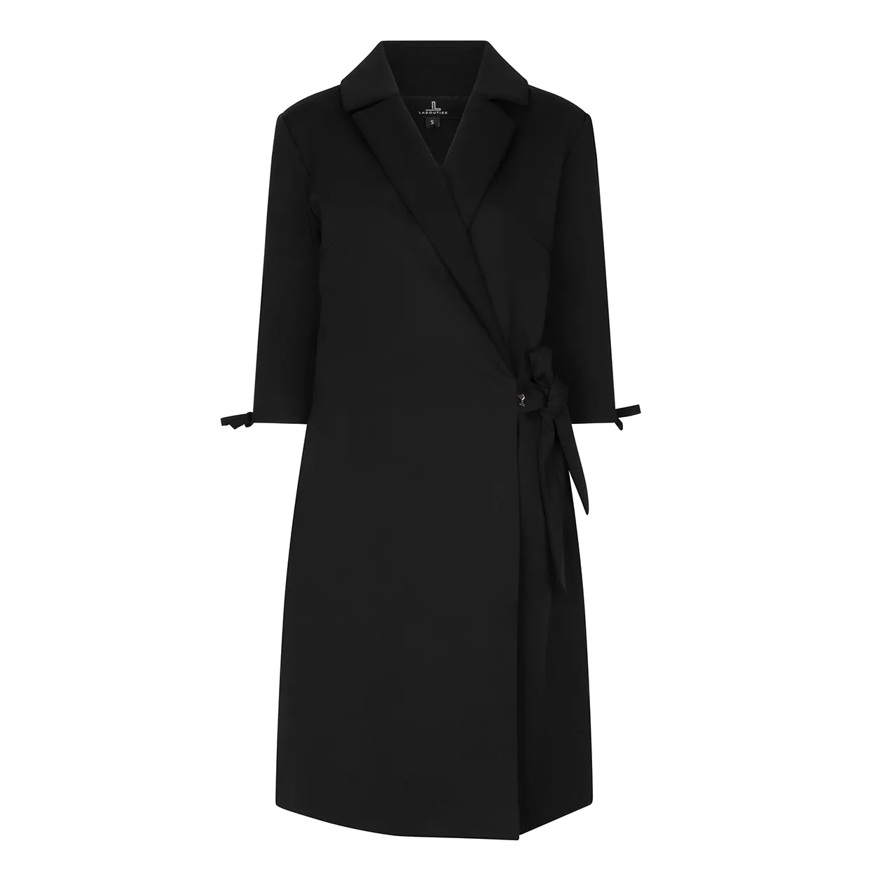 Laboutiek Clara Dress jurk zwart driekwart mouw
