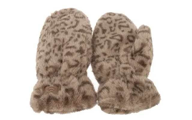 I'm Dutch Chatel wanten panter taupe fluffy onesize