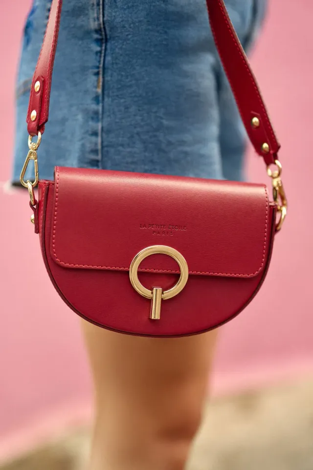 La Petite Etoile Jim leren tas bordeauxrood