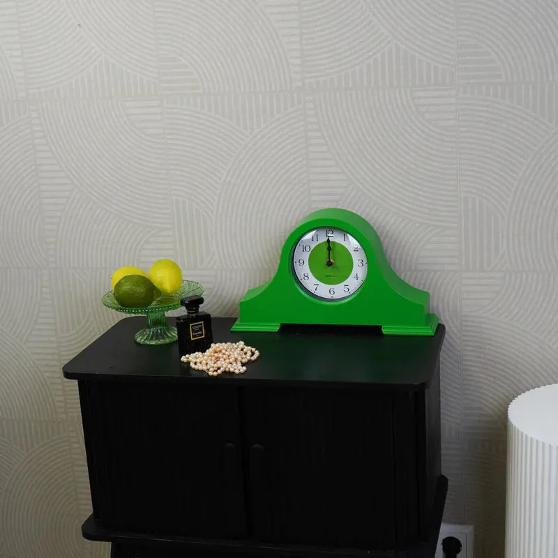 Amiek Mantel Klok groen tafelklok 36 cm kunststof