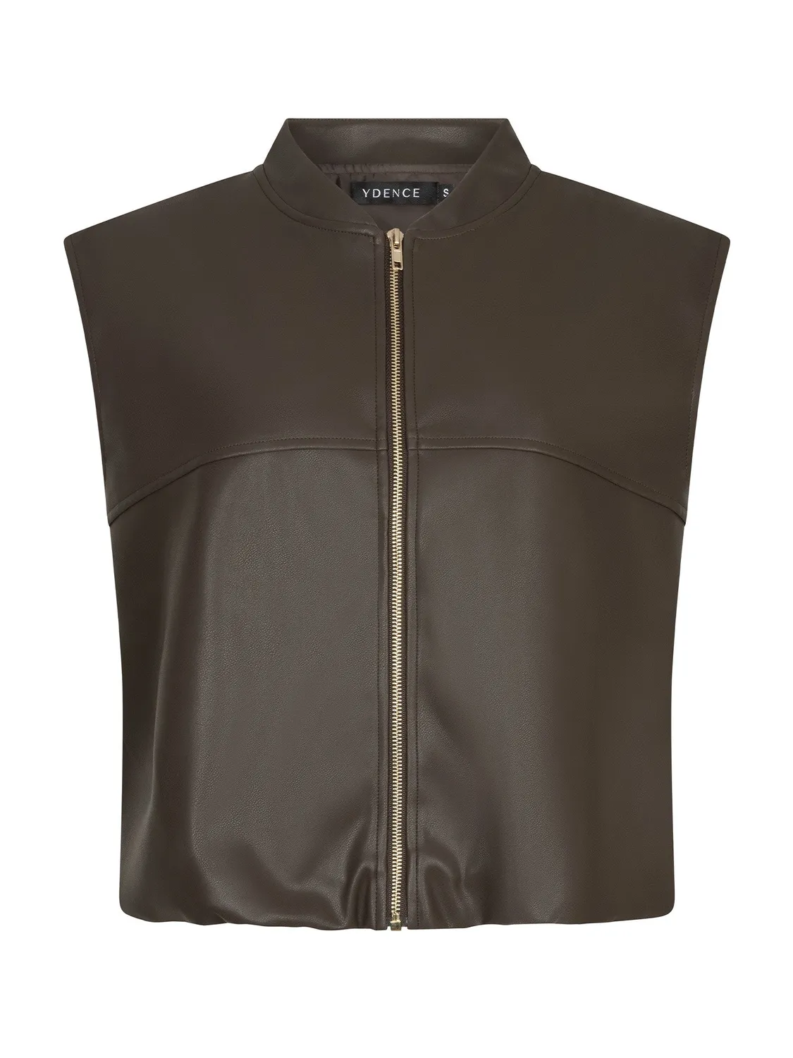 Amiek Inez gilet bruin imitatieleer