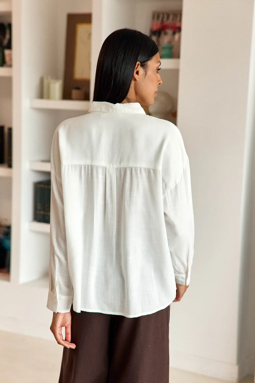 La Petite Etoile Chanice blouse ecru overhemdmodel katoen