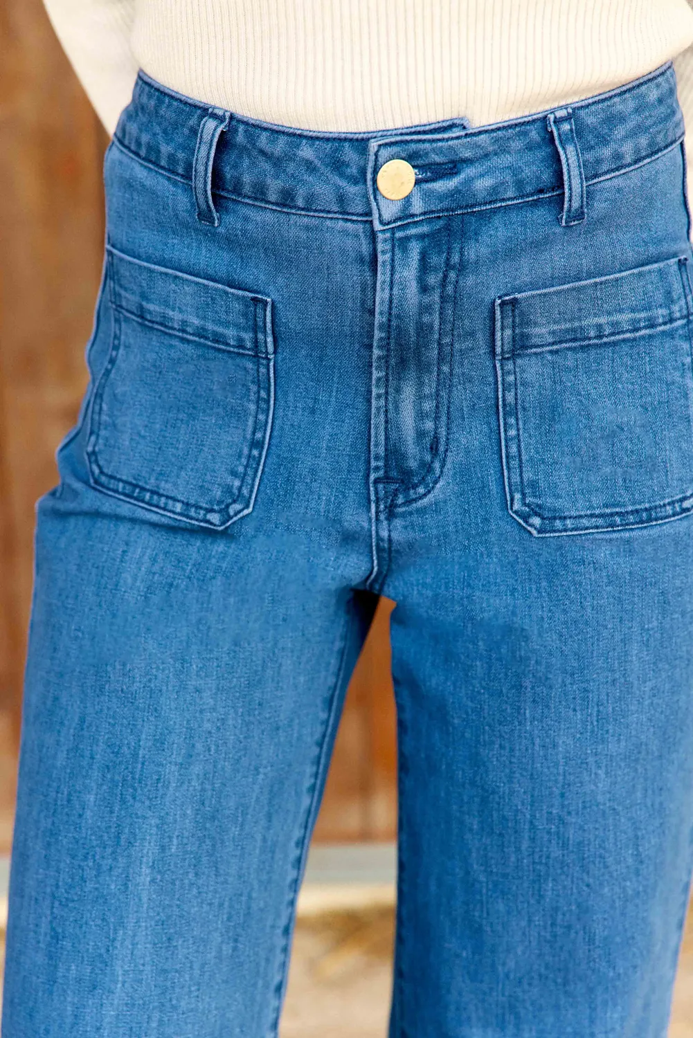 La Petite Etoile Atlanty Wijde jeans double wash