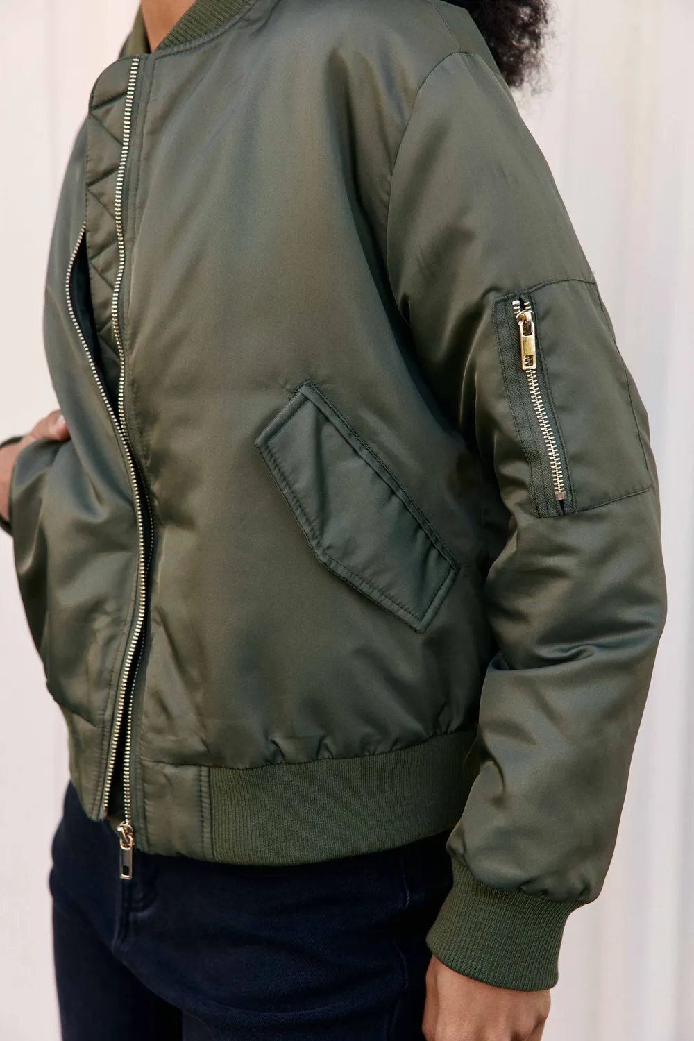 La Petite Etoile Nario bomber kaki met boord