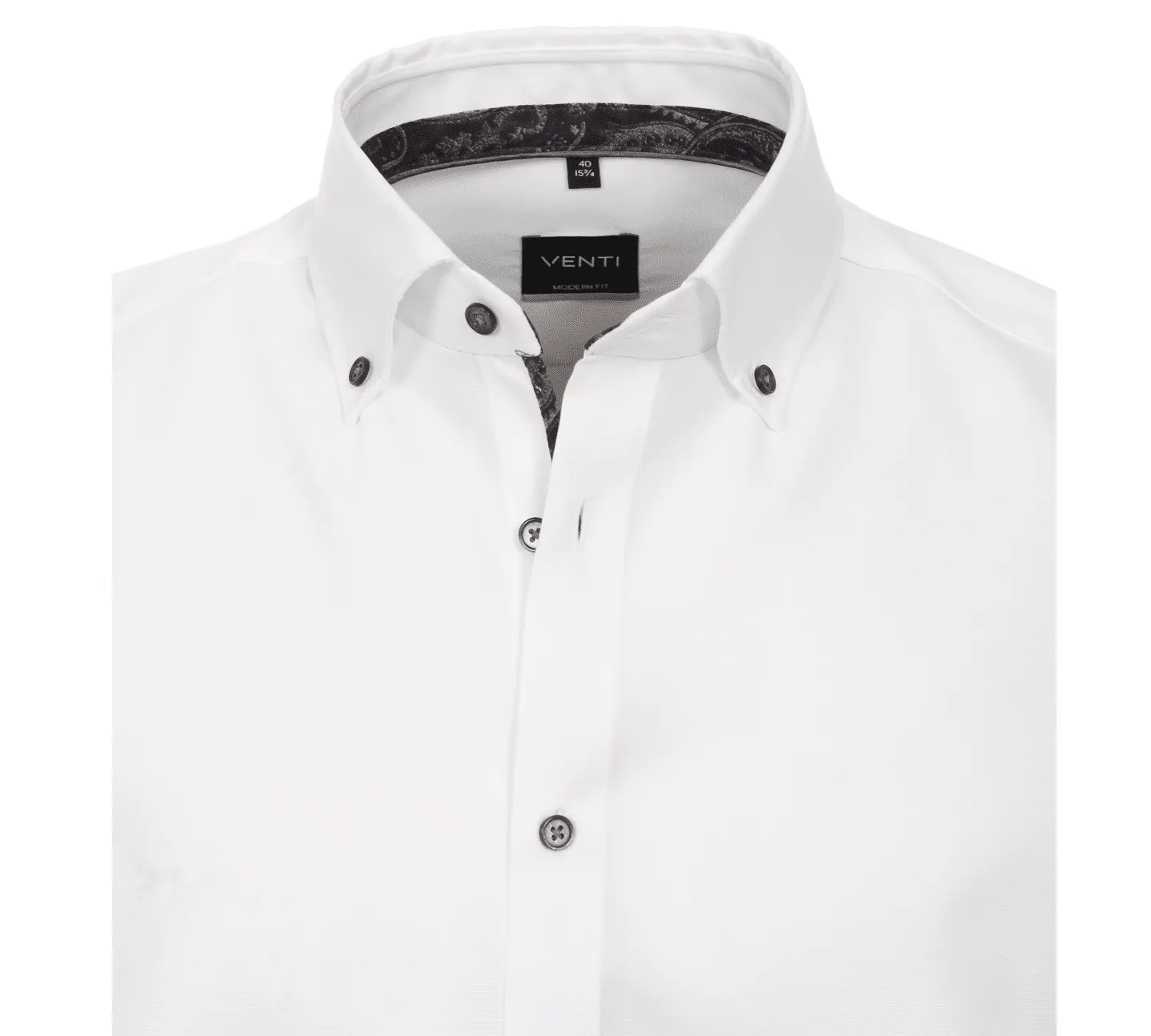 Venti Uni Heren Overhemd Wit Katoen Casual Fit