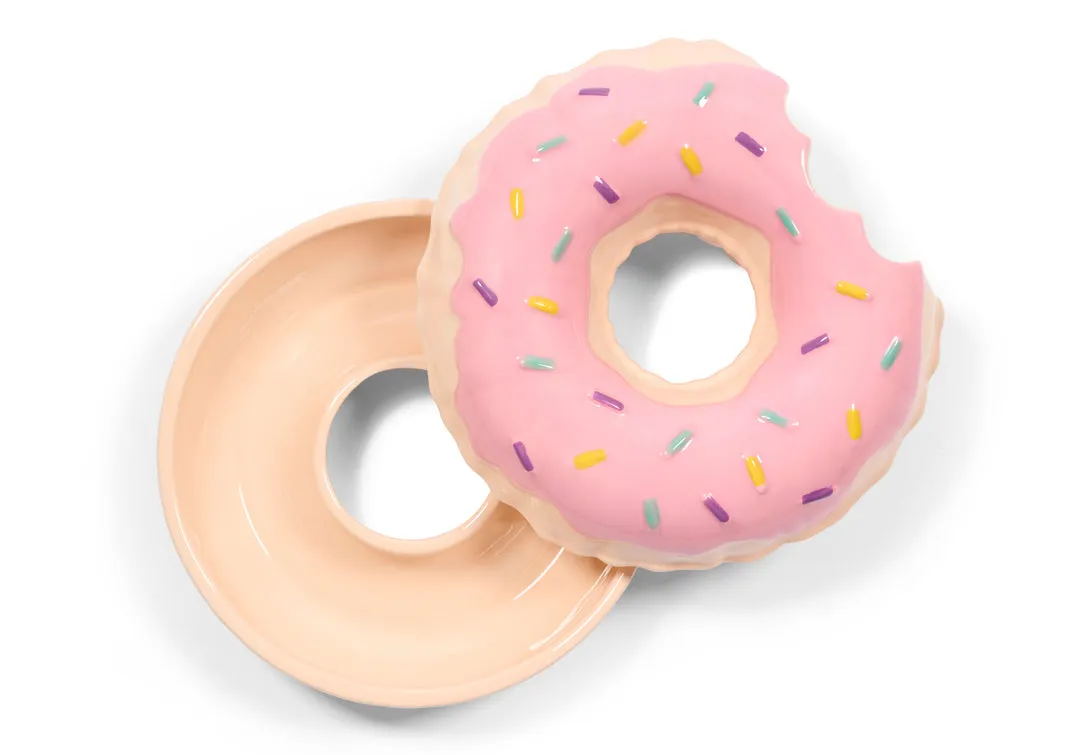 Amiek Floaty Donut sieradendoosje roze keramiek