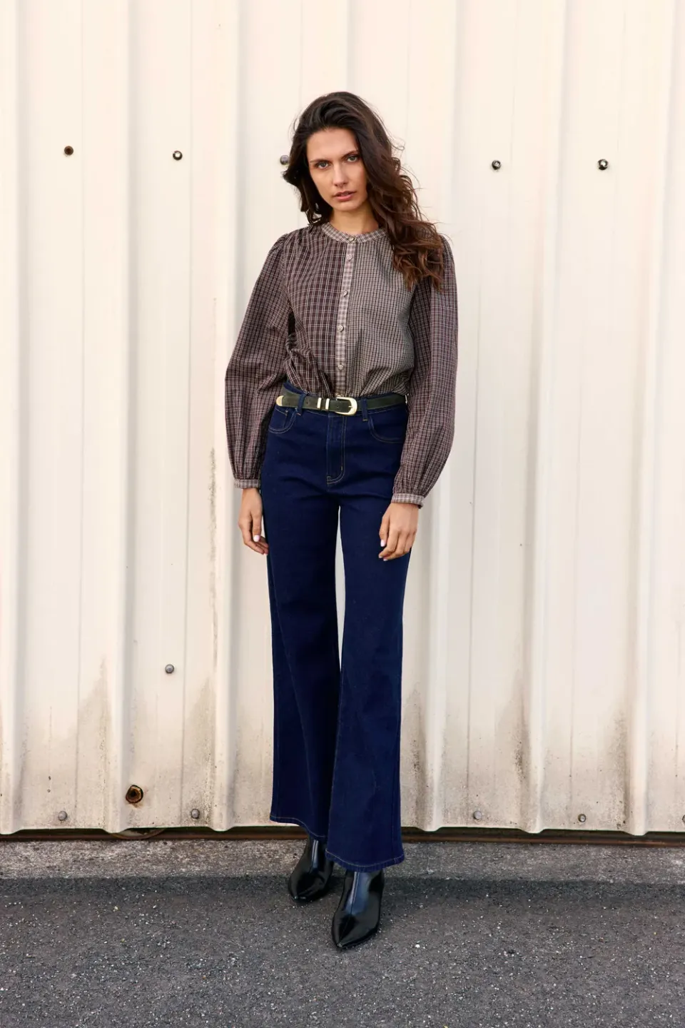 La Petite Etoile Zephyr rechte jeans onewash blauw denim