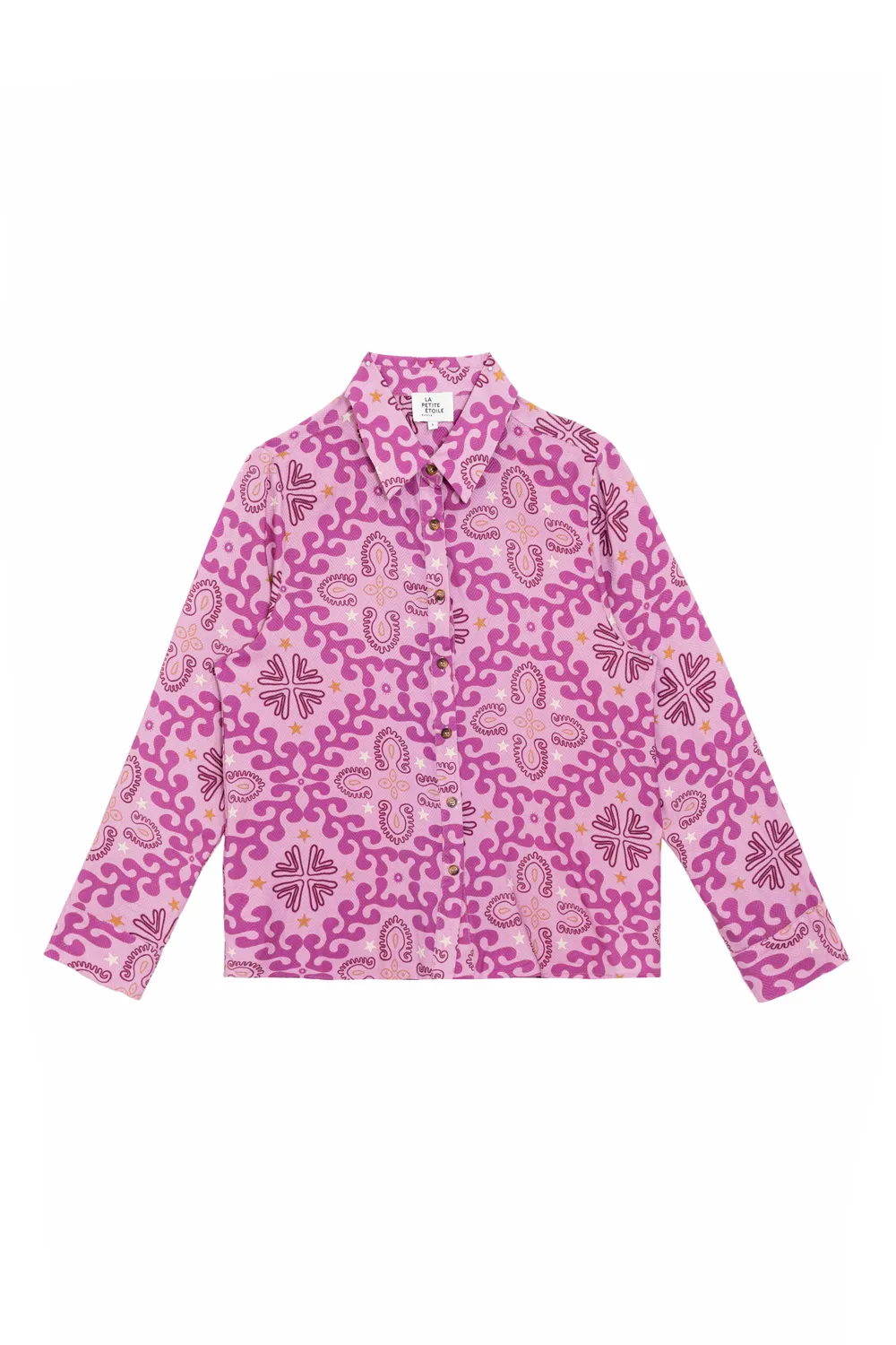 La Petite Etoile Clemo blouse roze bandana print