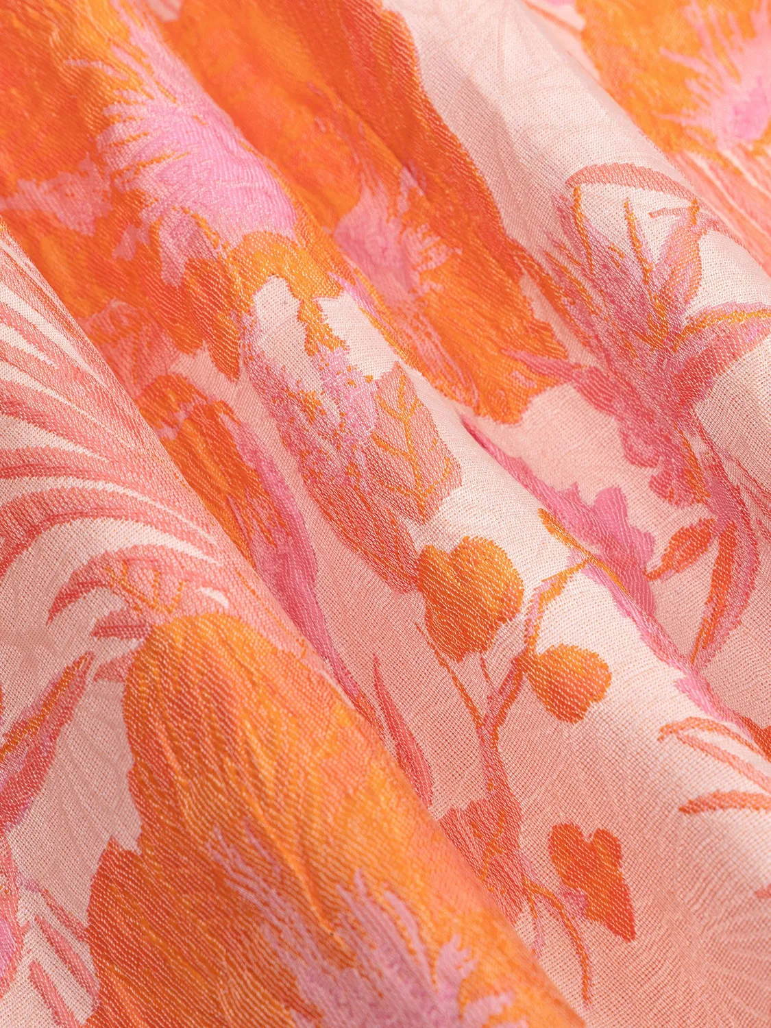 Amiek Kelly jurk oranje jacquard maat S