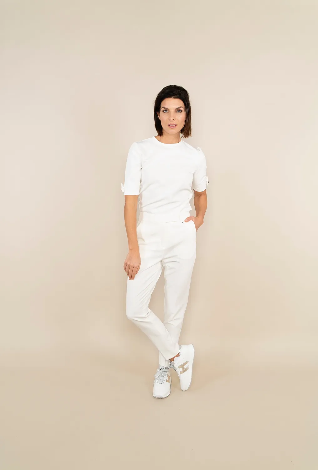 Laboutiek New Trouser pantalon off white slim fit