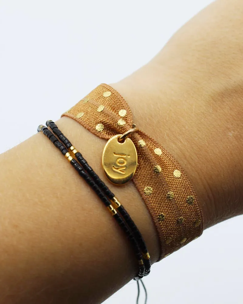 LOVEDRUNKY Joy stretch armband goud – one size