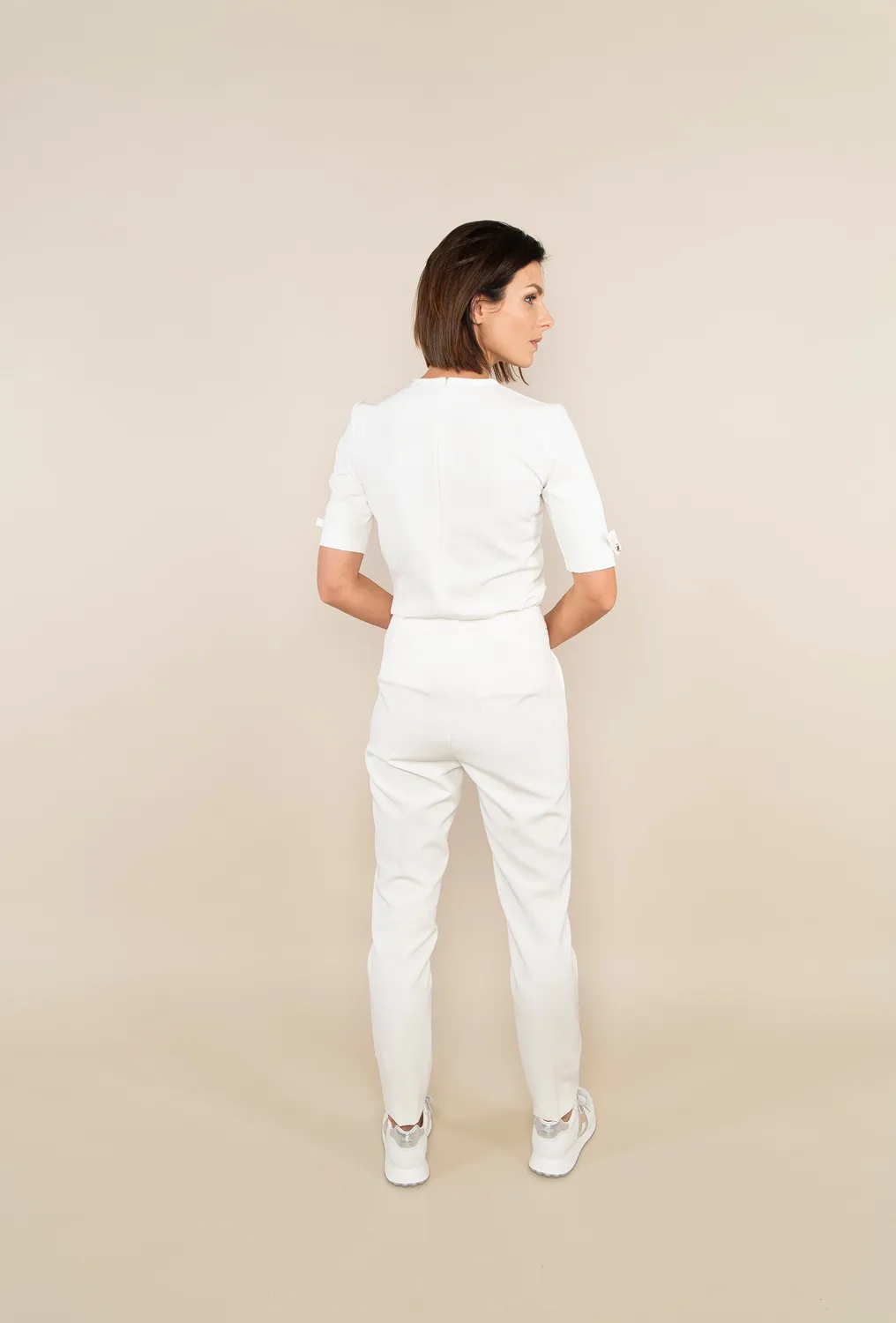 Laboutiek New Trouser pantalon off white slim fit