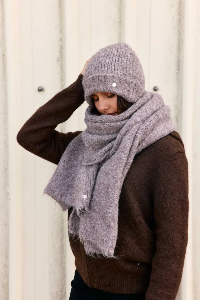 La Petite Etoile Avery sjaal beige grove brei