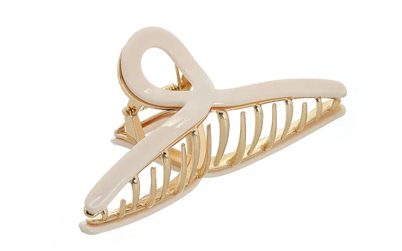 Amiek Jetje haarklem metaal 12 cm natural goud