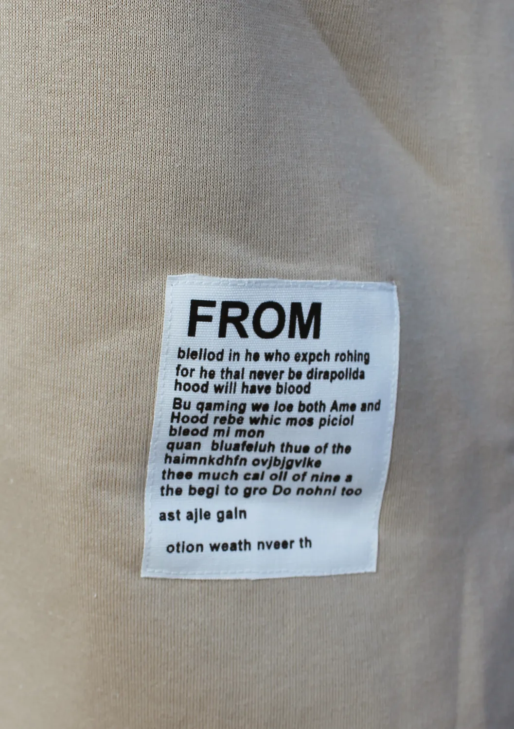 LOVEDRUNKY Hoodie Jurk Beige met Fleece
