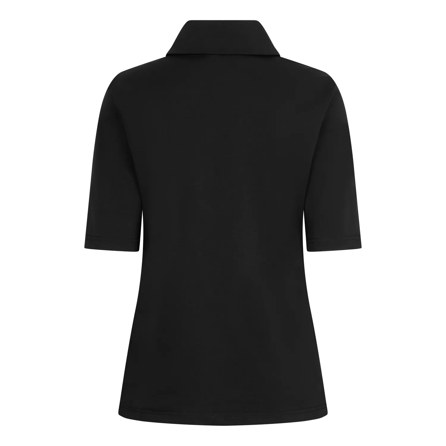 Laboutiek Chic Polo Shirt Top Zwart Driekwart Mouw