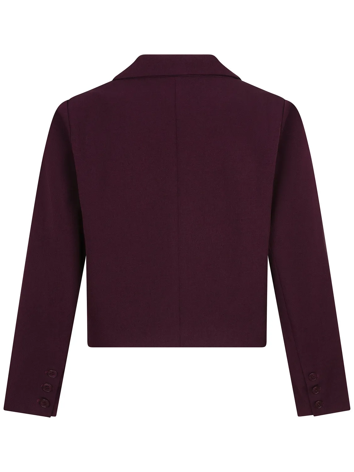 Amiek Ayla blazer aubergine cropped double-breasted