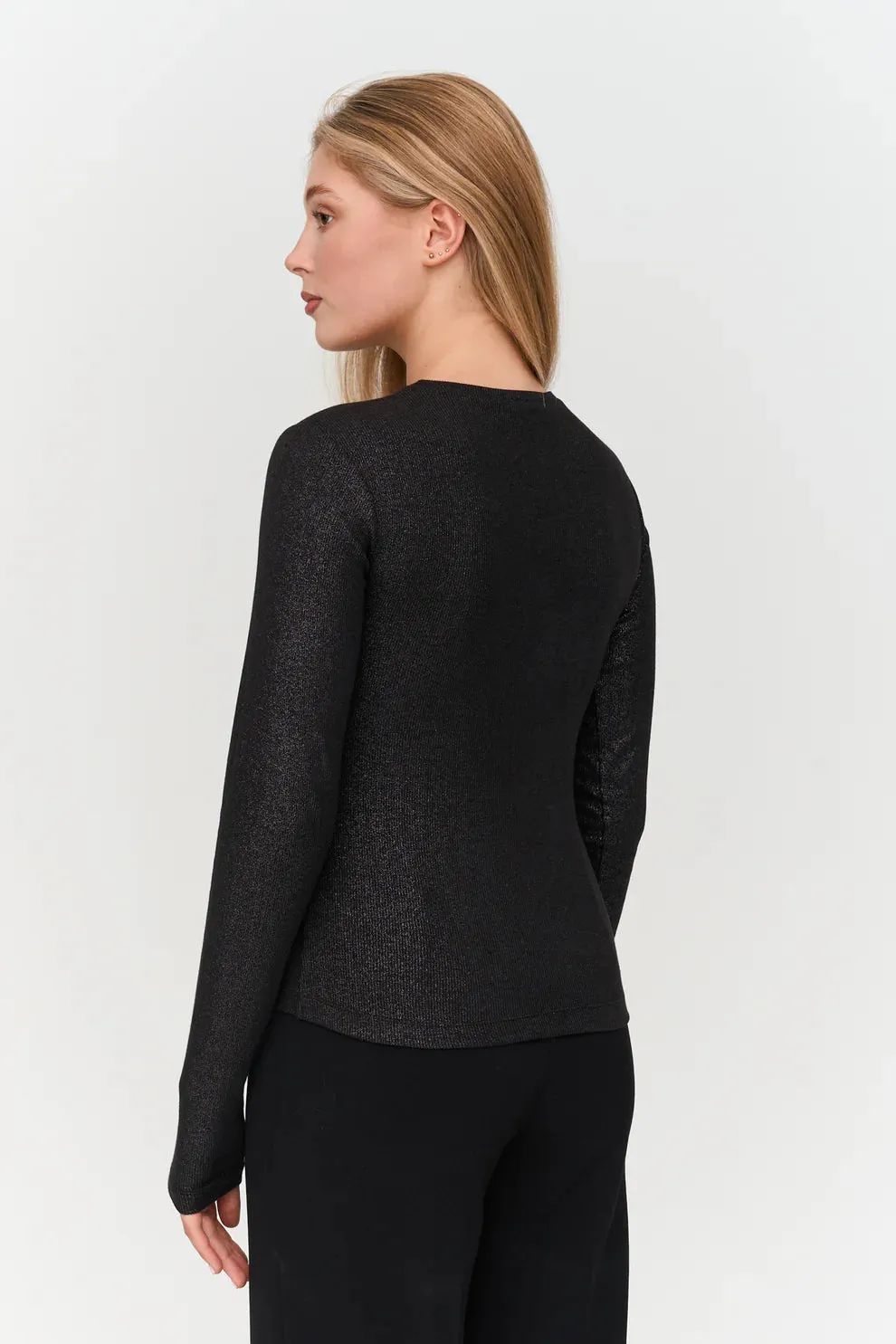 Amiek 24C Shirt Met Glitter shirt zwart glitter