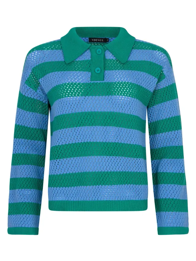 Amiek Agnes top blauw zeegroen luchtig