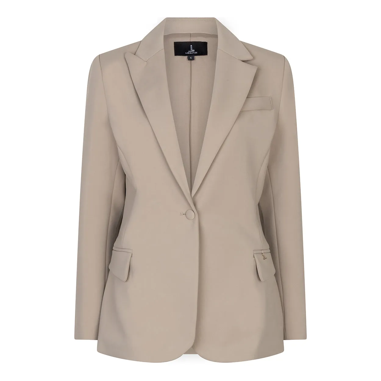 Laboutiek Éternel Blazer taupe travelstof