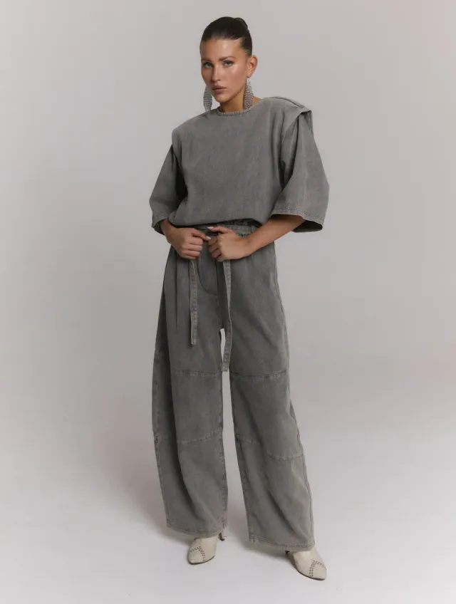 Amiek Mona jumpsuit mid grey grijs jumpsuit