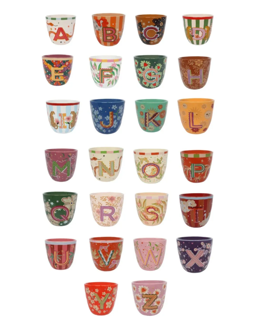 Amiek ATLITW Initial Cups beker 200ml letterkeuze