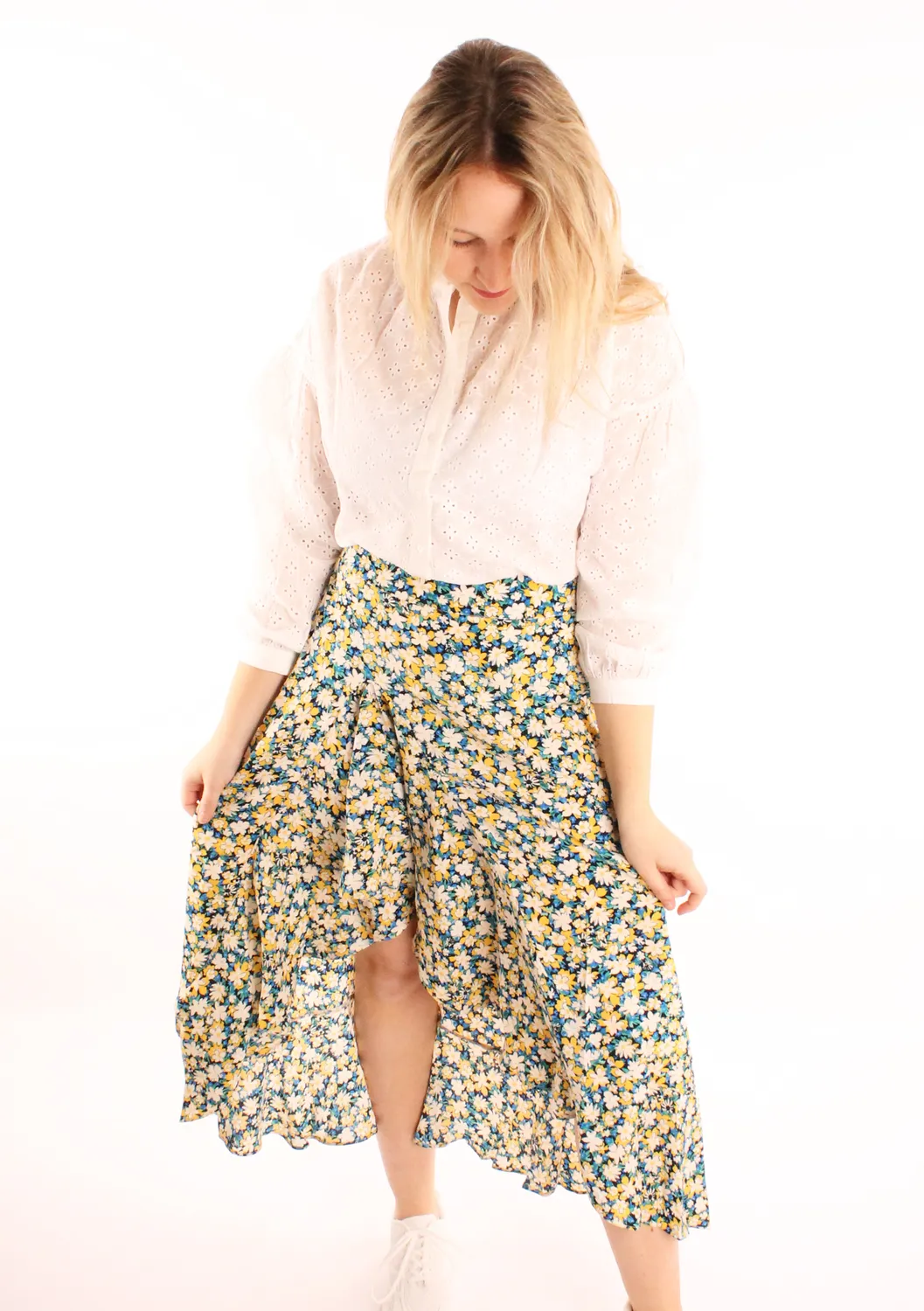 LOVEDRUNKY Ruffled Floral Pacific maxi rok bloemenprint