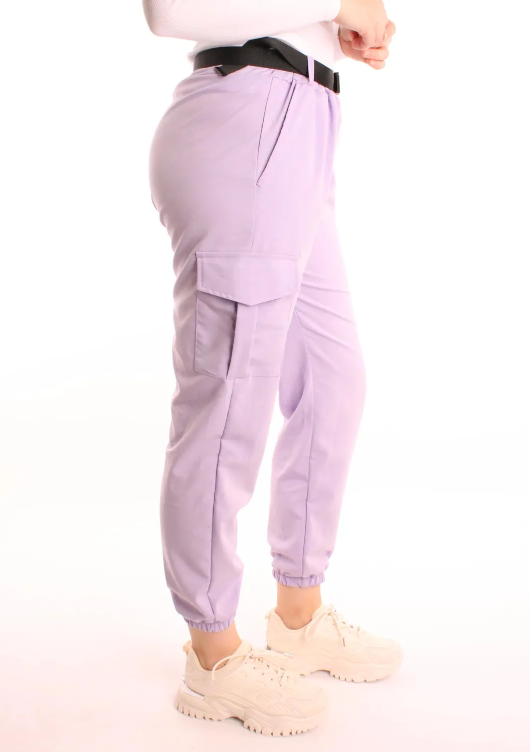 LOVEDRUNKY Cargo broek lila one size baggy