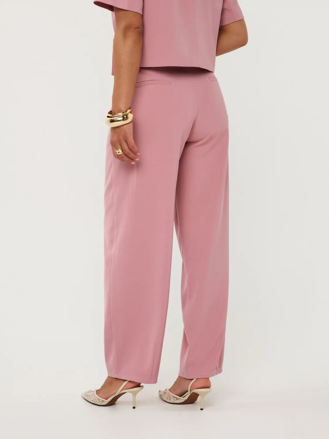 Ydence Pants Vivi pantalon roze hoge taille