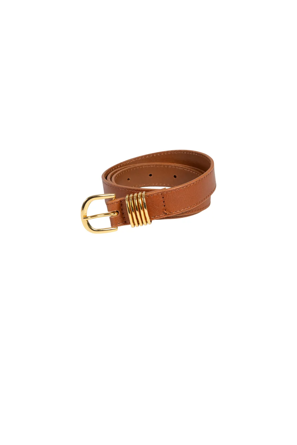 La Petite Etoile Ana riem camel leer Italiaans