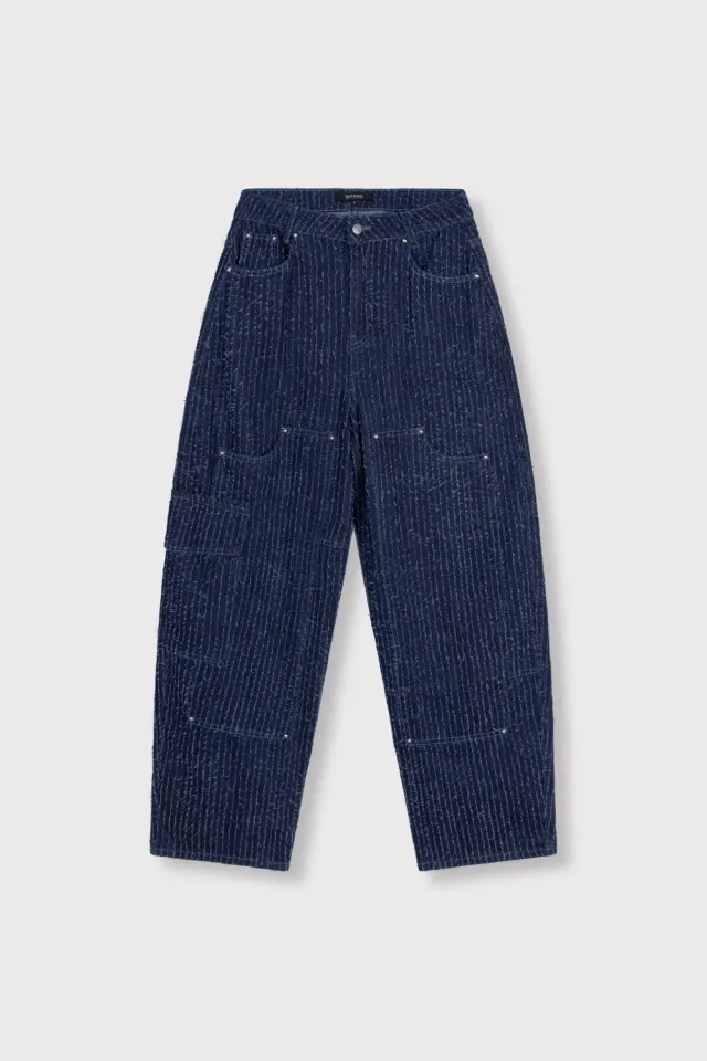 Amiek Coco balloon jeans blue denim katoen