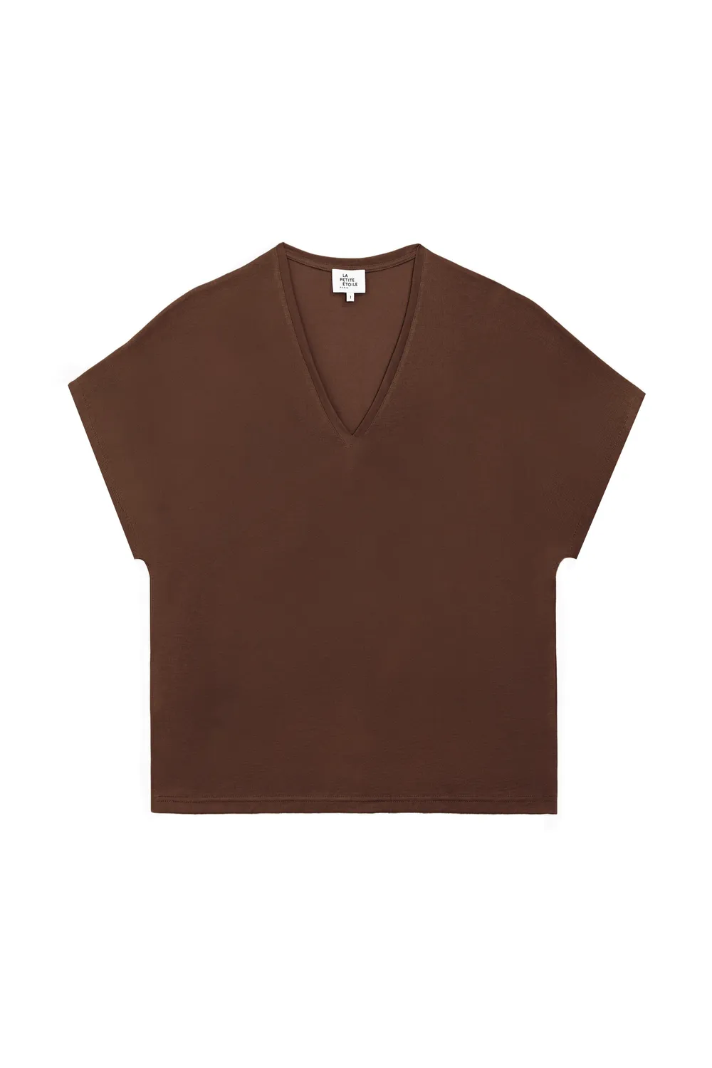 La Petite Etoile Marcelina shirt bruin V-hals