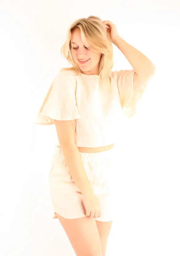 LOVEDRUNKY Nature short beige katoen one size