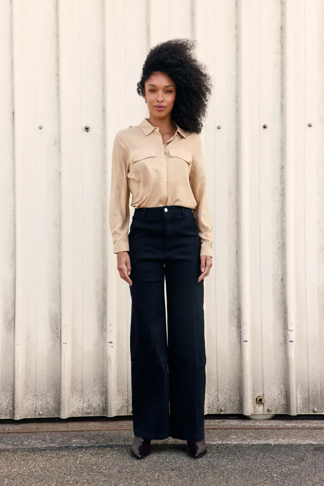 La Petite Etoile Petrona jeans zwart rechte pijp