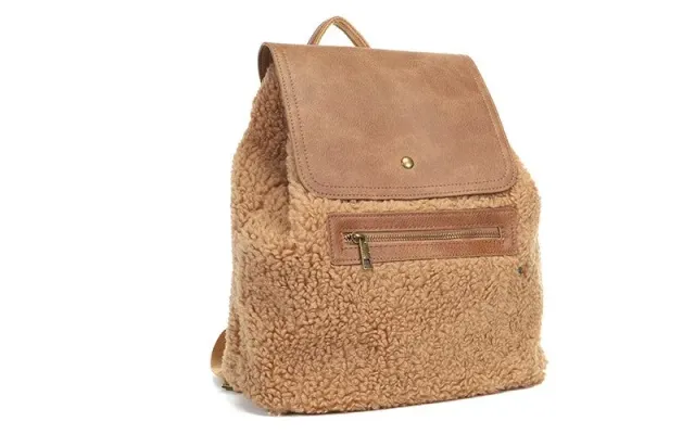 I'm Dutch Zurich rugzak camel teddy vegan leer