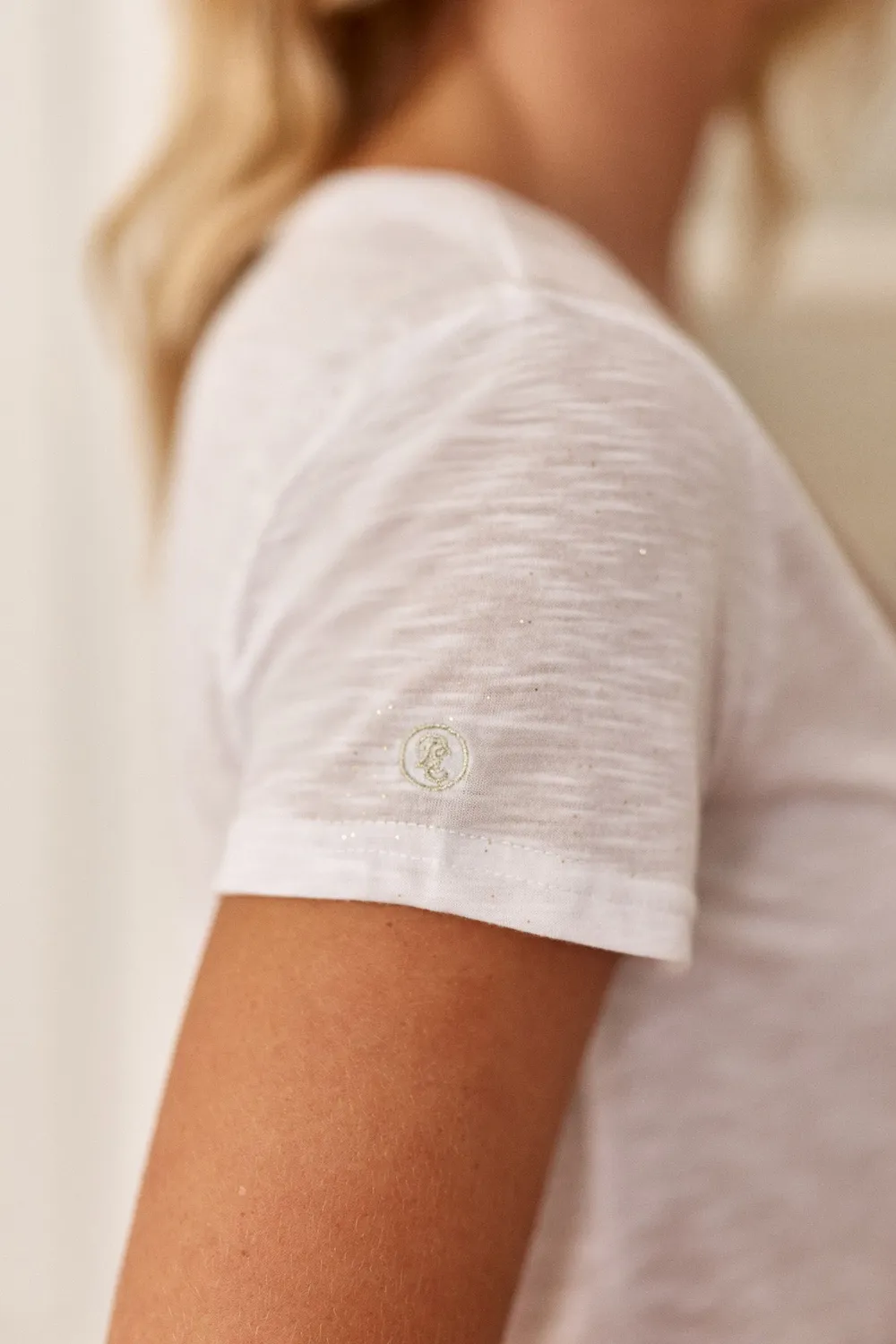 La Petite Etoile Elvie T-shirt wit katoen basic