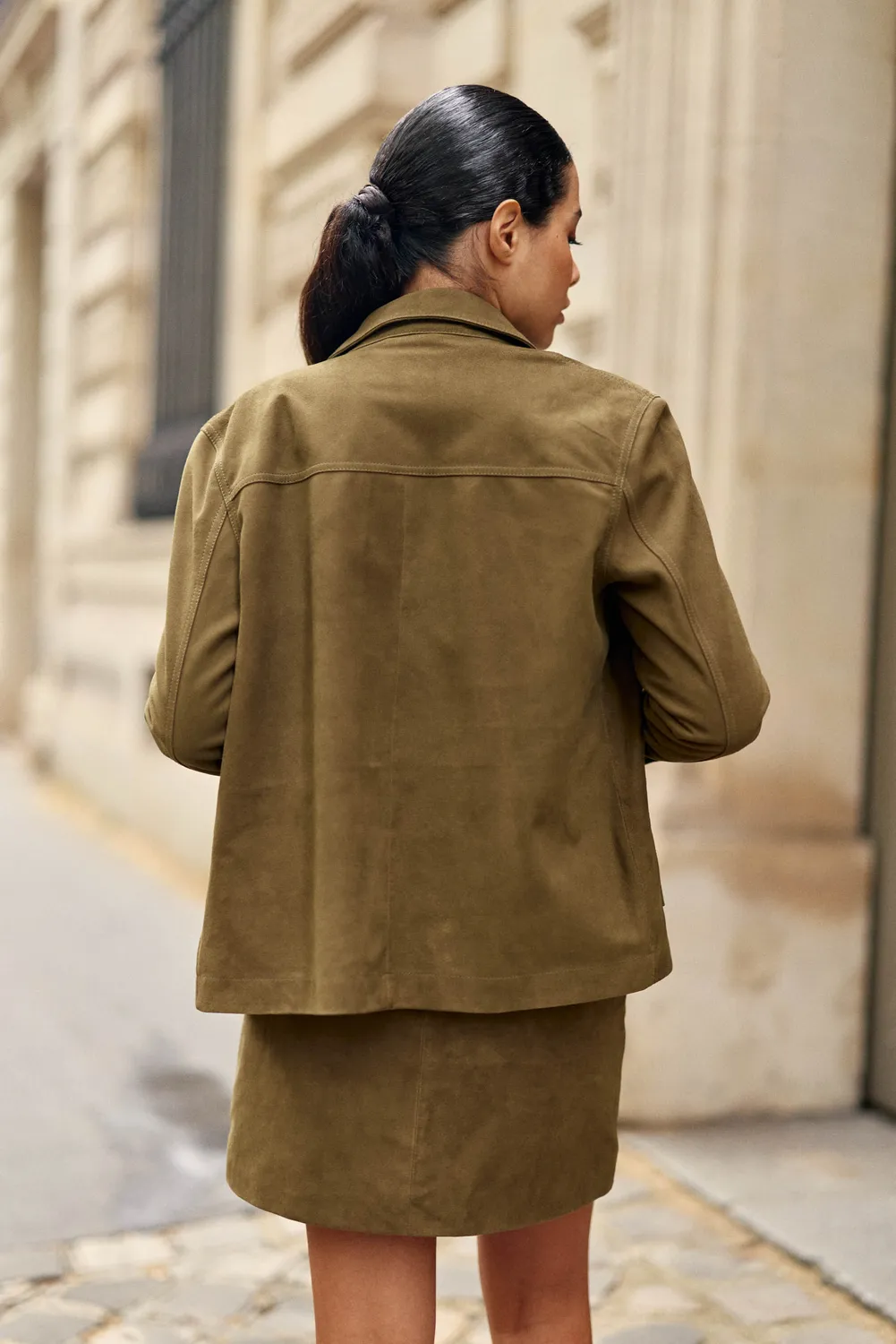La Petite Etoile Fauline leren jas kaki
