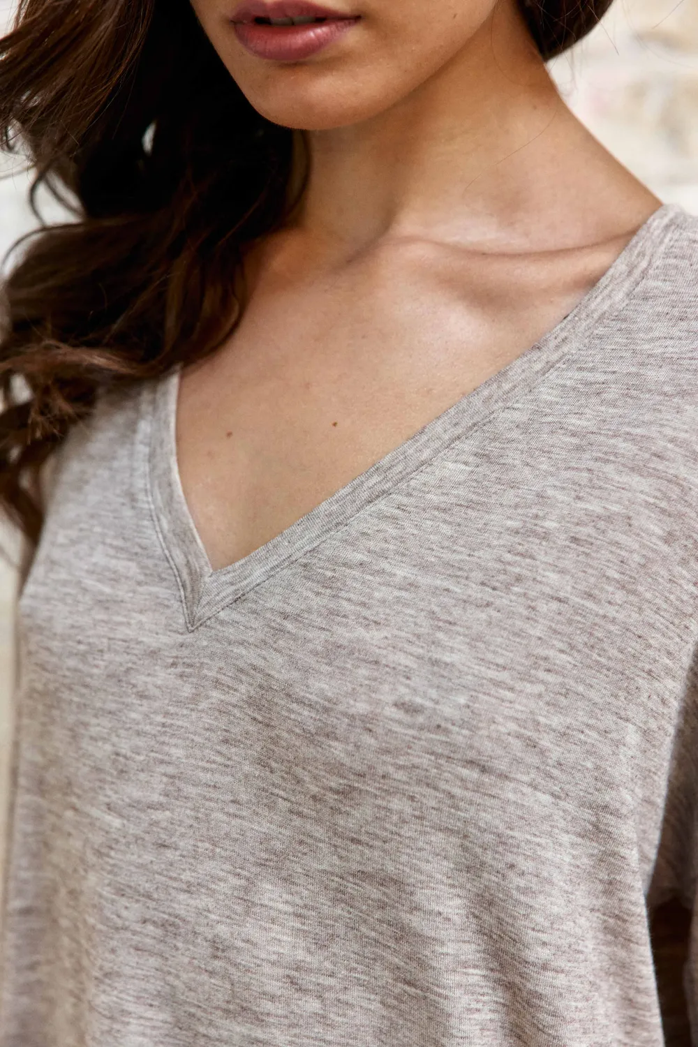 La Petite Etoile Tarcel longsleeve beige chine wijd