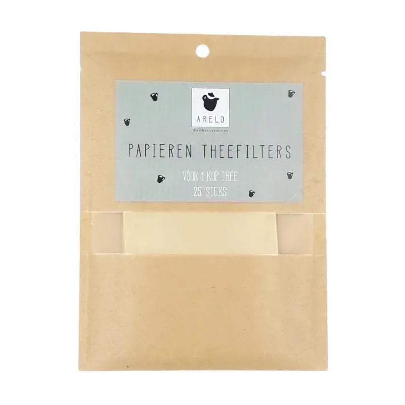 Arelo papieren theefilters 25 stuks 13x7cm