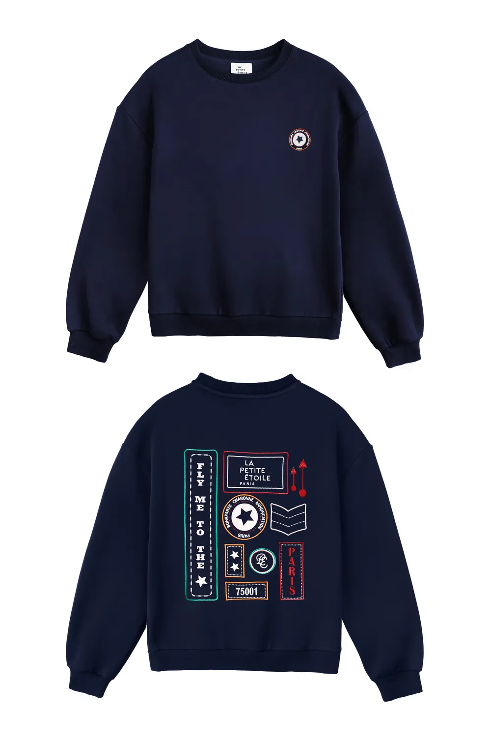 La Petite Etoile Tenky sweater bordeaux geborsteld borduursel