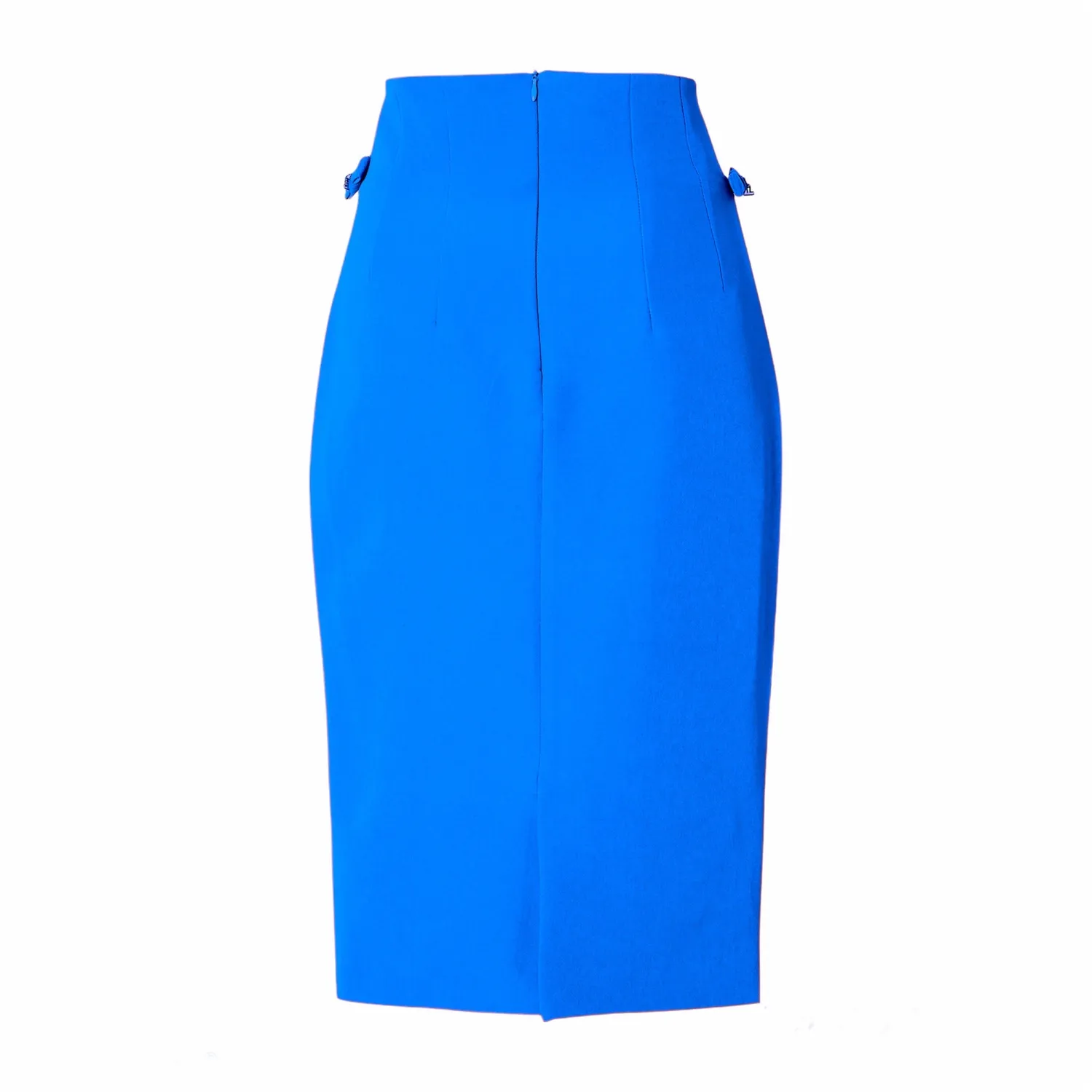 Laboutiek Pencil Skirt kokerrok kobaltblauw knielengte