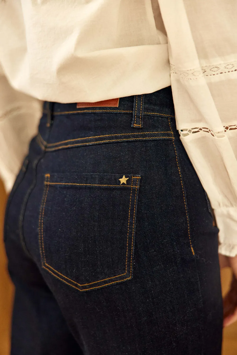 La Petite Etoile Peyton flare jeans brut hoge taille