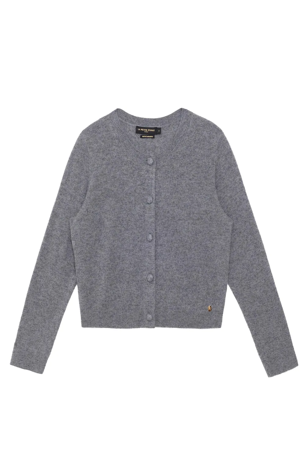 La Petite Etoile Misha vest grijs kasjmier