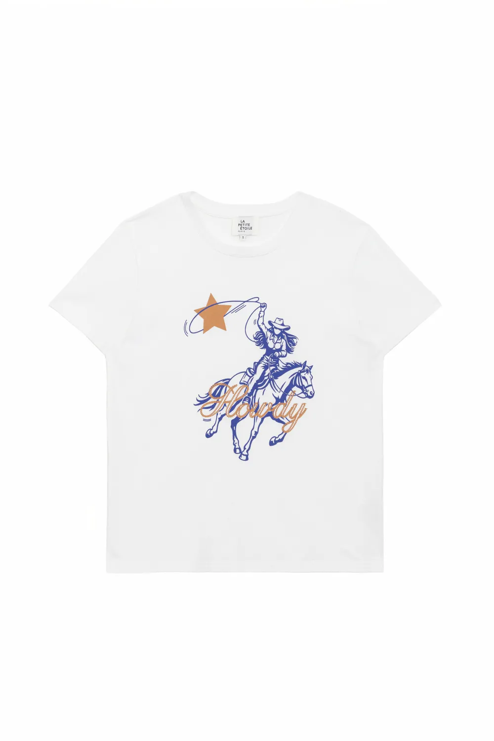 La Petite Etoile Towdy T-shirt ecru print katoen