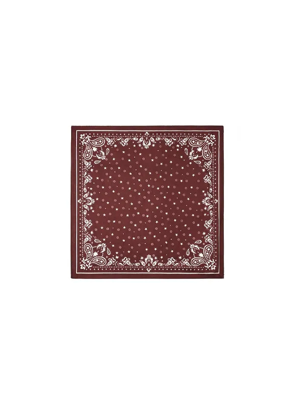 LOVEDRUNKY Stippen sjaal burgundy – paisleyprint