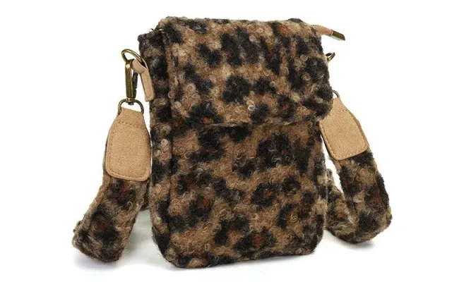 ImDutch Elmen telefoontasje panter camel teddy