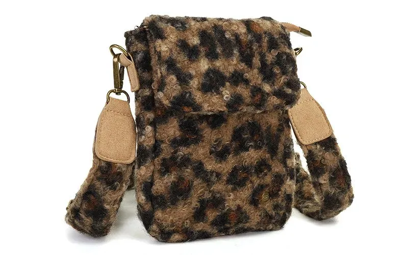 ImDutch Elmen telefoontasje panter camel teddy